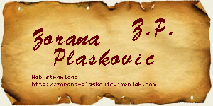 Zorana Plasković vizit kartica